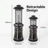 Patio Heater, Stainless, Steel, Portable - view 6