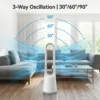 Pedestal Bladeless Fan, Brushless, 25 W(0.03hp), Plastic - view 5