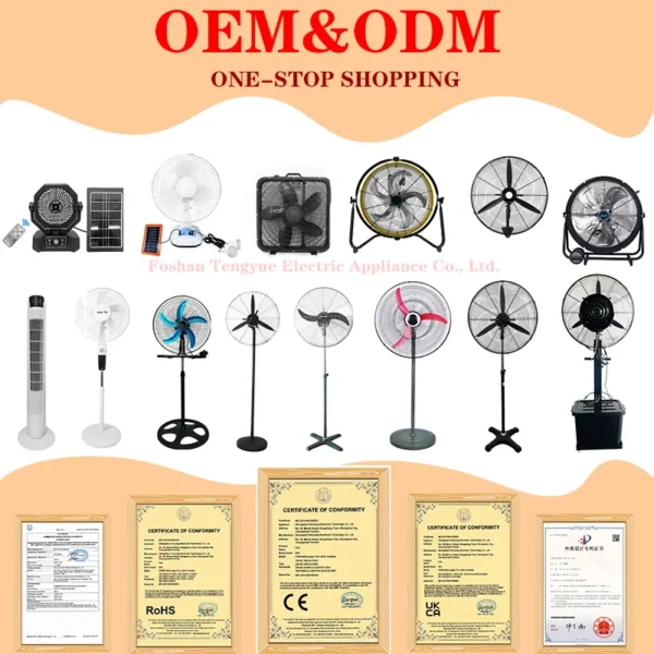 Pedestal Fan, 320W, Metal - view 4