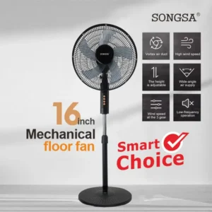 Pedestal Fan, Portable, 40, Plastic