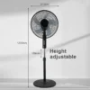 Pedestal Fan, Portable, 40, Plastic - view 4