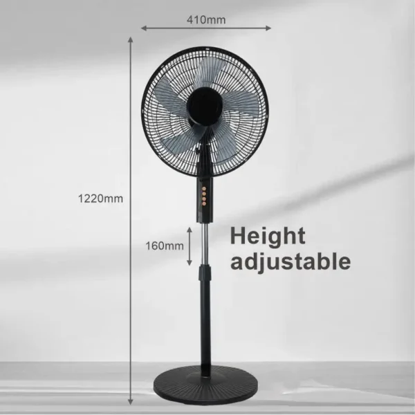 Pedestal Fan, Portable, 40, Plastic - view 4