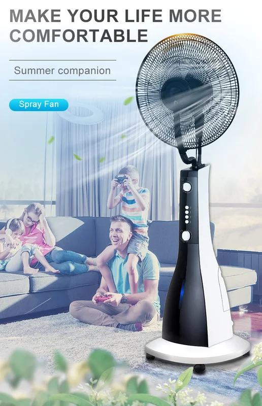 Pedestal Mist Fan, Plastic, Copper - view 5