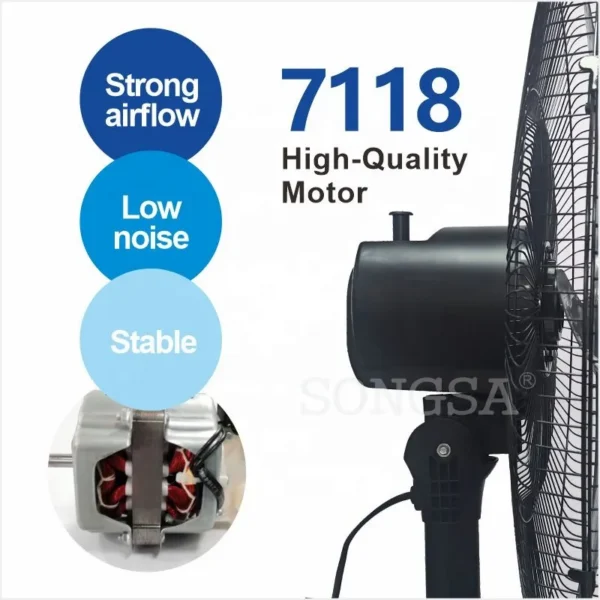 Pedestal Stand Fan, wall, 45, Plastic - view 2