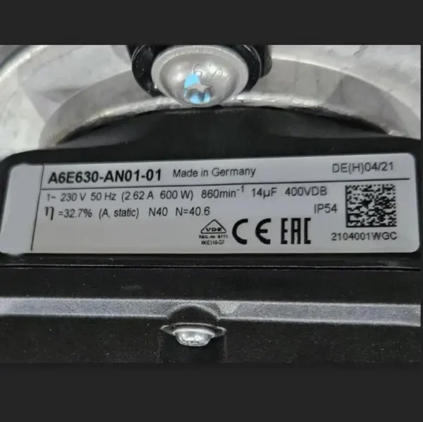 Performance Axial Cooling Fan, S6E630-CN01-05, 230VAC, 630MM - view 5
