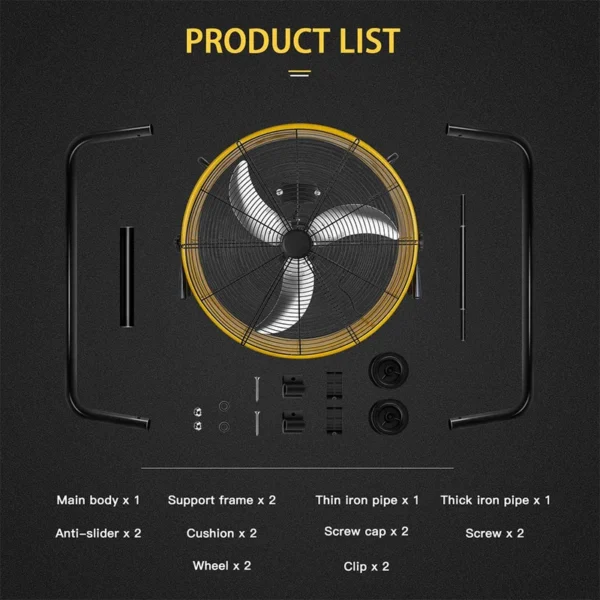 Pins Plug Drum Fan, 24", PSE, 1.5m, 3*0.75mm - view 4