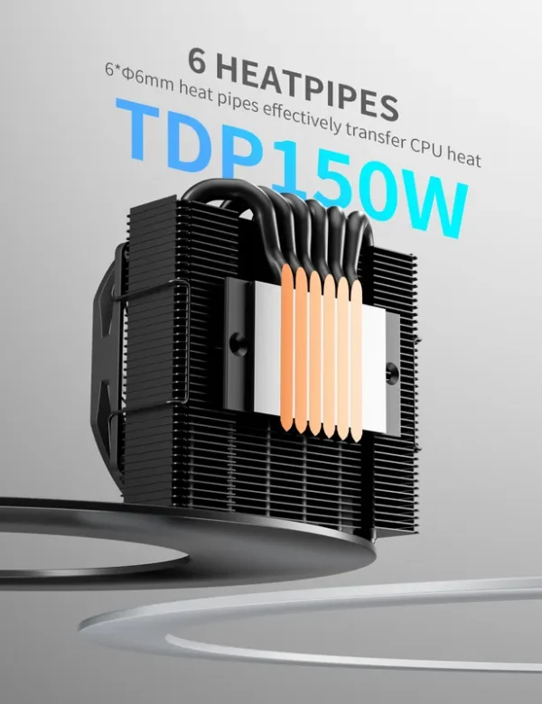 Pipes Cpu Air Cooler, 52mm, ITX, 92mm, AMD - view 4
