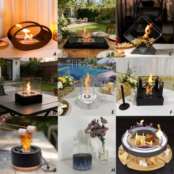 Pit Bioethanol Fireplace, Metal, Tabletop Fire Pit - view 3