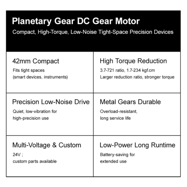 Planetary Gear Motor, 42GP-4250, Brushless, 24V - view 6