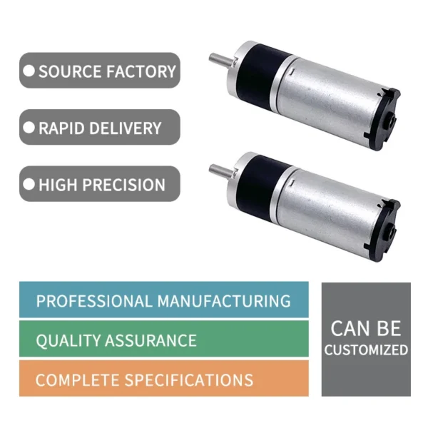 Planetary Geared Motor, 22mm, 12v, 24v, 3mNm - view 3