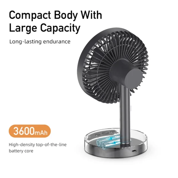Plastic Desktop Fan, USB, 5 V, Battery - view 2