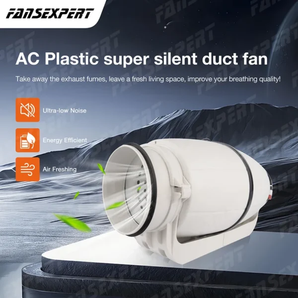 Plastic Duct Fan, 100mm, 130W, 230V, 2550RPM - view 2
