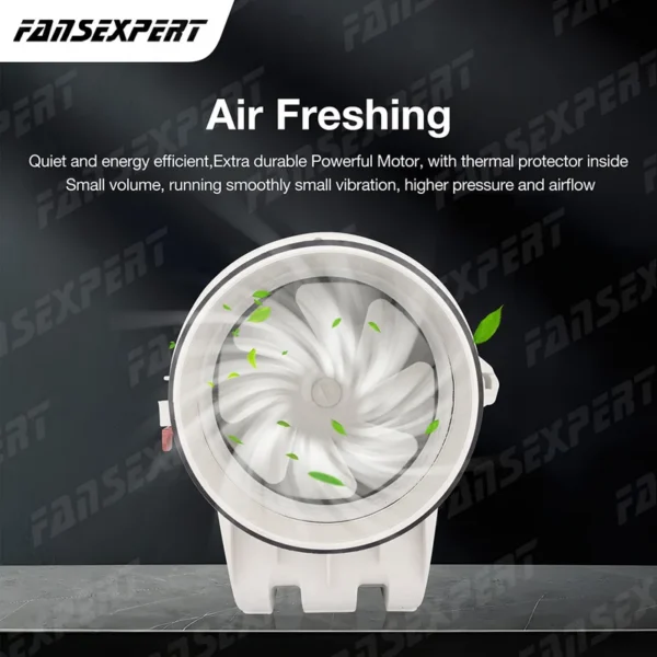 Plastic Duct Fan, 2550RPM, 230V, 130W, HVAC - view 4