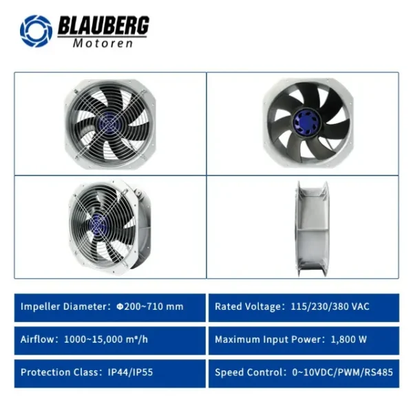Plastic Restaurant Exhaust Fan, 300mm, 115V, Axial - view 3