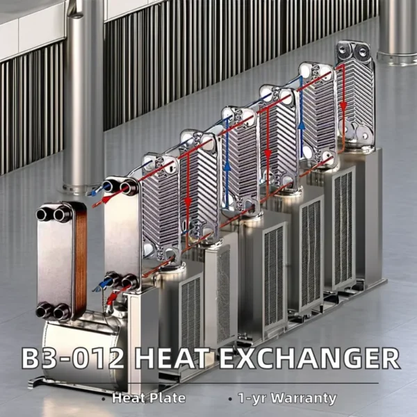 Plate Heat Exchanger, 5KW, 8KW, 10KW, Copper - view 4