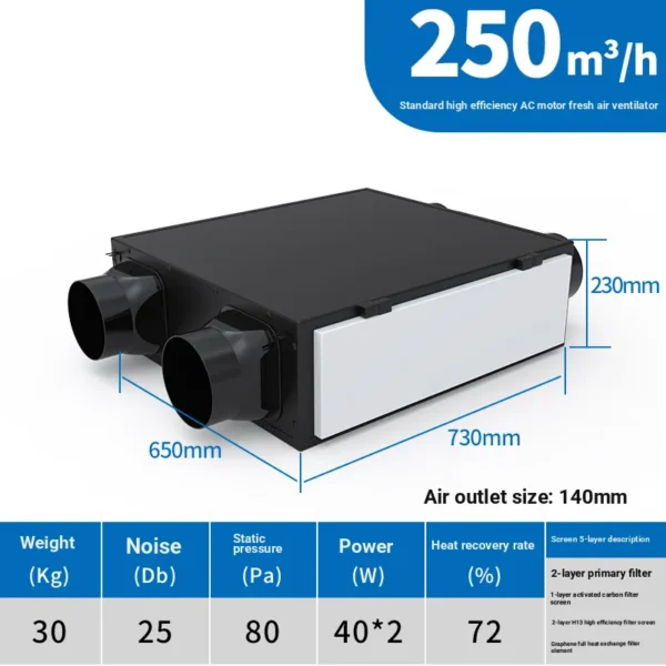 Plate Heat Exchanger, Aluminium, 220 V - view 3