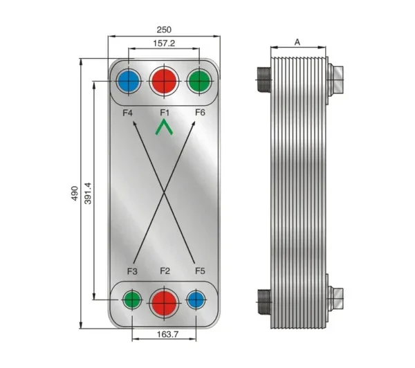 Plate Heat Exchanger, FHC110, 220V, SS304 - view 2