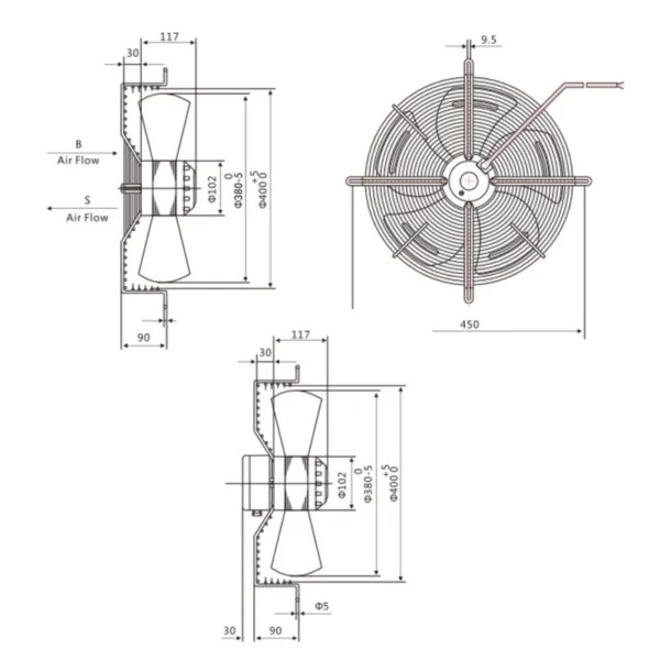 Plc Electric Cabinet Fan, Metal - view 6