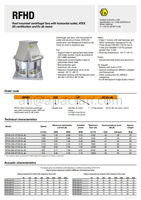 Plug Fan, ATEX, RFHD, centrifugal, 2G - view 5