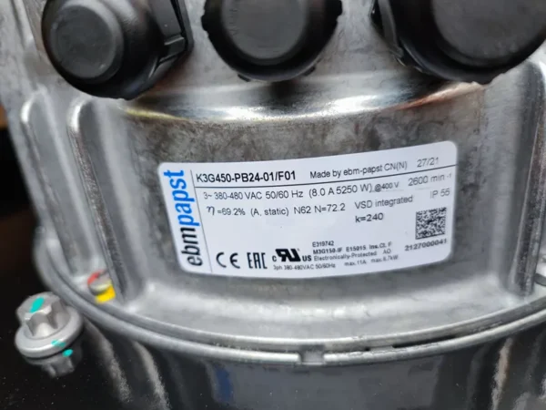 Plug Fan, K3G450-PB24-01/F01, 400V, 450mm, AHU - view 2
