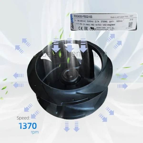 Plug Fan, R3G630-FB32-03, 400V, K3G630-FB32-03/F01, 400RPM - view 3