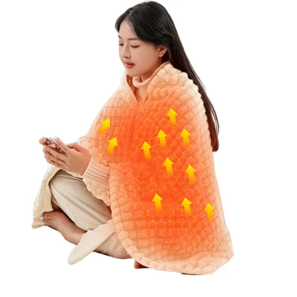 Polyester Heated Throw Blanketshawl, USB, Cordless