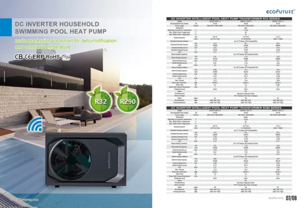 Pool Heater, JIADELE, R32, Inverter, 8kw - view 3