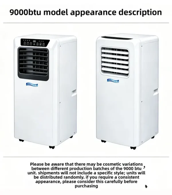 Portable Air Conditioner, Plastic, Up to 11, Electric - view 4