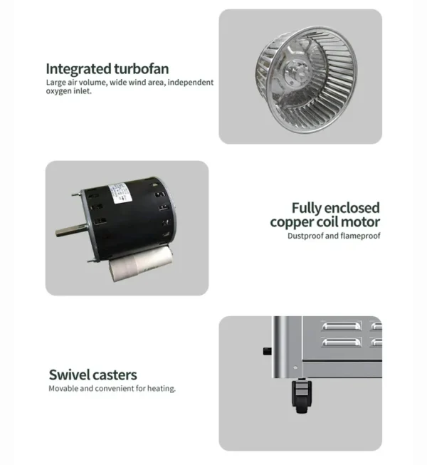 Portable Air Gas Heater, 65kw, 1700m³ - view 2