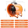 Portable Axial Fan, 5m, 100%, Copper, Aluminum - view 5