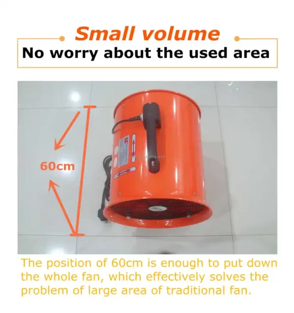 Portable Axial Ventilator, 12'', 300mm110V/220V - view 4