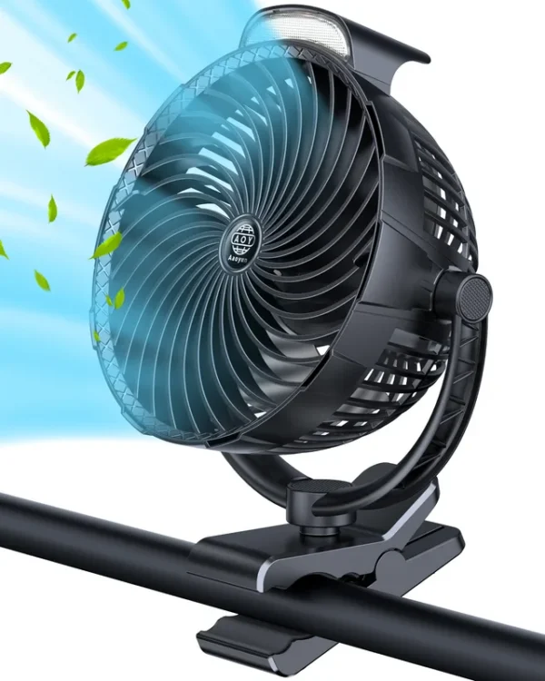 Portable Clip Fan, 360, LED