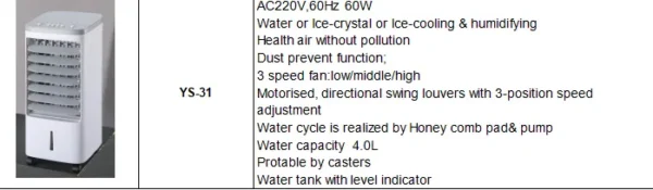 Portable Electric Cooler, 2000 W, Plastic - view 5