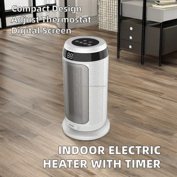 Portable Electric Heater, 24H, 1200W, PTC - view 2