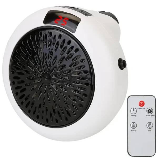 Portable Electric Heater, 900W, Wall - view 3