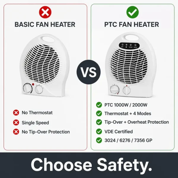 Portable Fan, PTC, 1000W, 2000W, VDE - view 4
