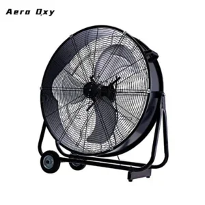 Portable Floor Drum Fan, 220 V, Cast Iron