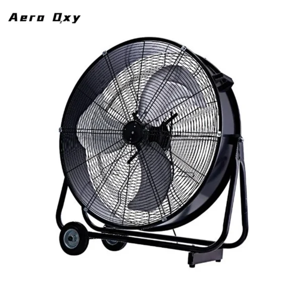 Portable Floor Drum Fan, 220 V, Cast Iron