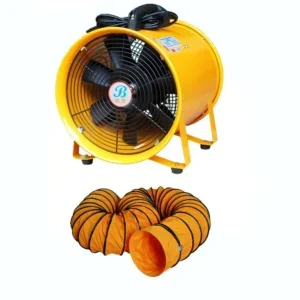Portable for Exhaust Fan, PVC, 25FT, Aluminum, Axial