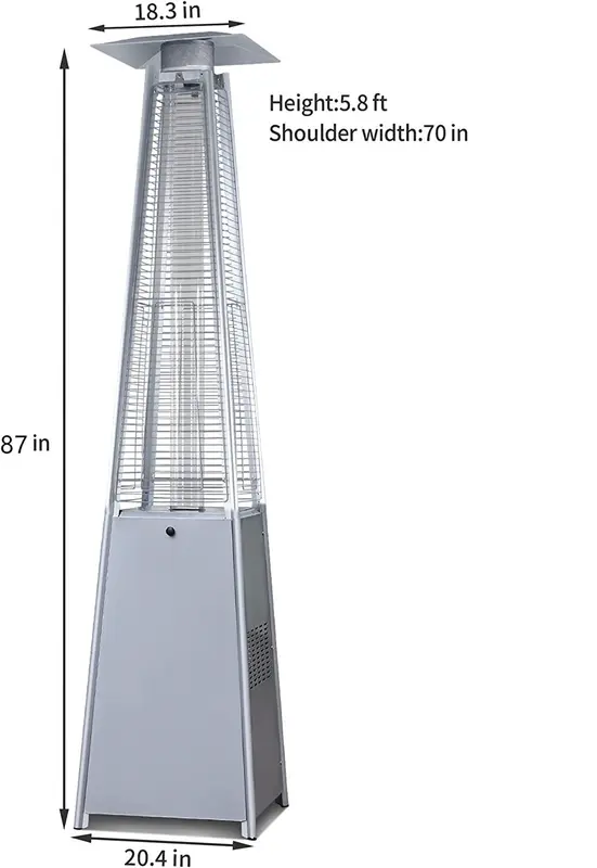 Portable Gas Heater, Stainless, Steel - view 2