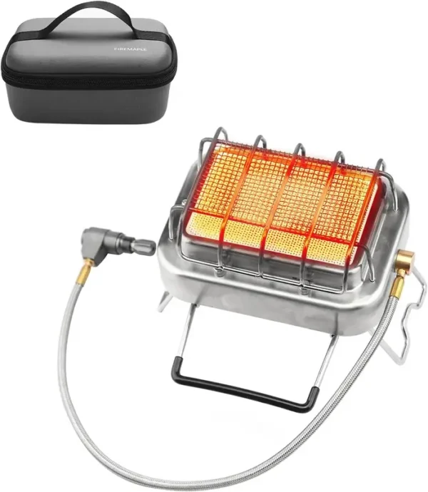 Portable Gas Heater, Stainless, Steel, 1800W - view 3