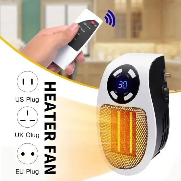 Portable Heater, 350W, Wall - view 3