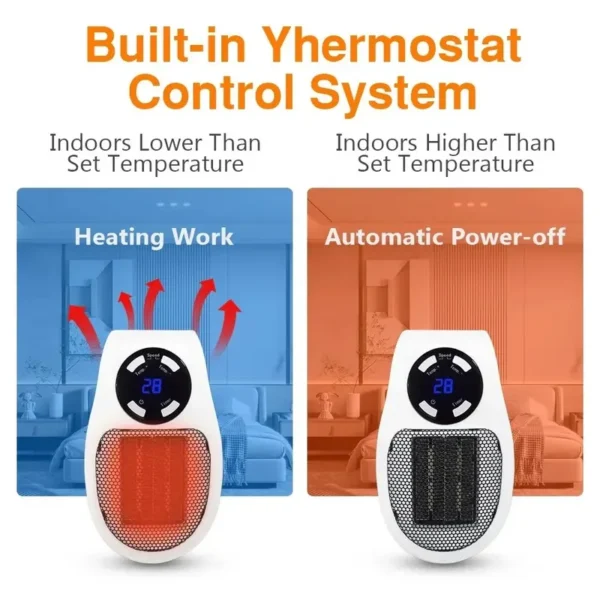 Portable Heater, 350W, Wall - view 4