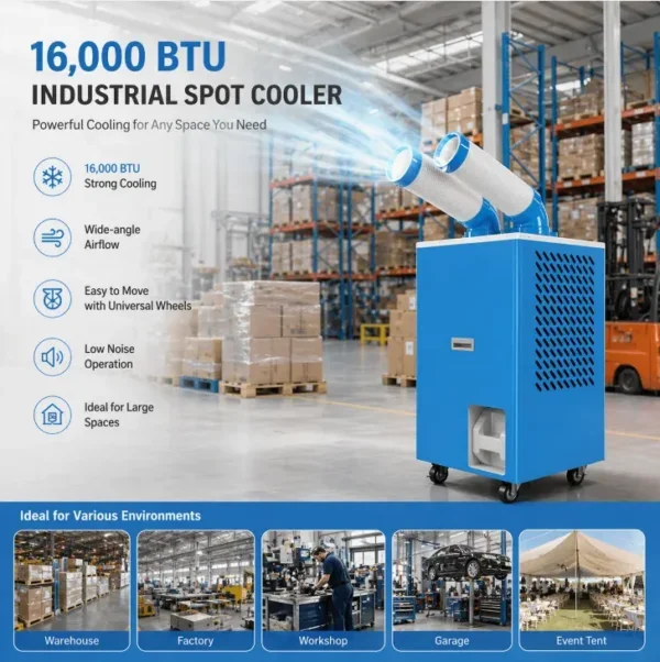 Portable Industrial Air Conditioner, 16000BTU, R410A - view 2