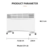 Portable Metal Convection Heater, 500 W - view 3