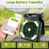 Portable Rechargeable Fan, Solar, USB - view 5