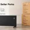 Portable Space Room Heater, Ceiling, 800 W, Metal - view 5