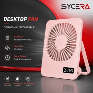 Portable Table Fan, 2000mAh, 5 V, Battery