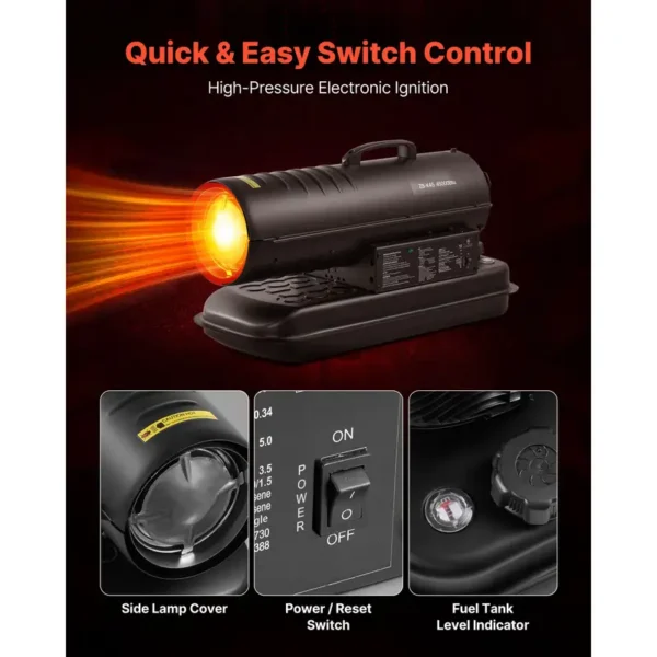 Portable Torpedo Space Heater, 45000, BTU - view 3