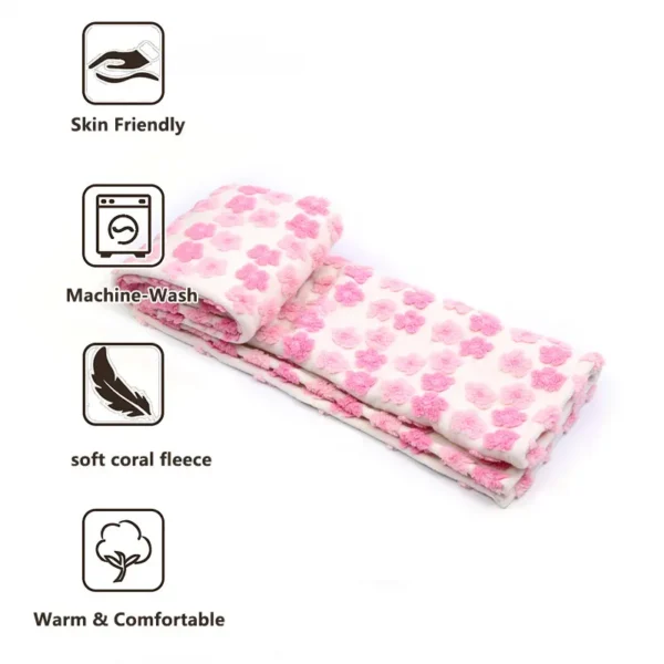 Portable Wearable Electric Blanket, 120V, soft coral fleece - view 3